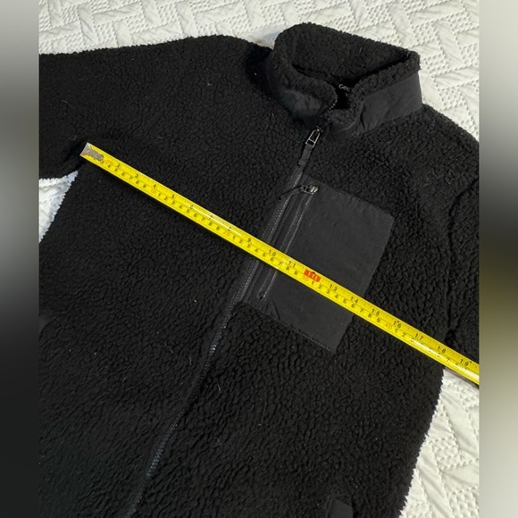 Black Sherpa Fleece Jacket Coat Collar Youth XL 14-16 Gently Used - Picture 6 of 7